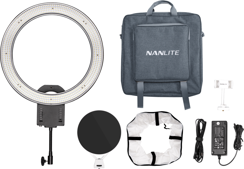 Nanlite Halo19 LED Ring Light with carrying case
