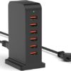 50 W USB-oplader med 6 USB porte