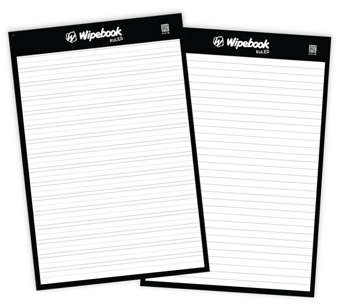 Wipebook Flipchart - Linjeret og primær linjeret