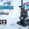 HDMI Digital Mikroskop med 7" Skærm optil 5000x, 5 linser m.m.